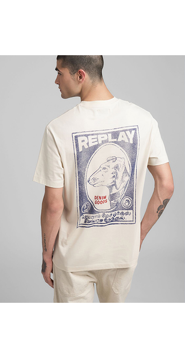 リラックスフィット ヘビーコットンジャージー VINTAGEグラフィックTシャツ 詳細画像 アイボリー 7